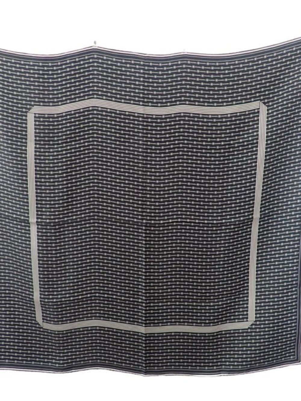 Chanel Coco Mark Scarf Silk Black Gift